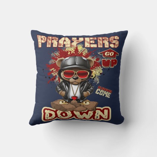 祈りの言葉はキリスト教の信仰を高める クッション (裏面)