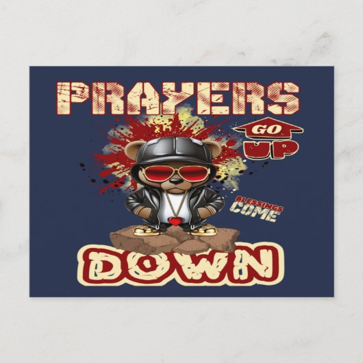 祈りの言葉はキリスト教の信仰を高める ポストカード (正面)