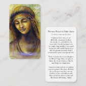 祈りの言葉はセントアンナ2に|のNovenaの祈りの言葉を梳きます 名刺 (正面/裏面)