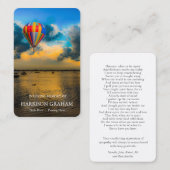 祈りの言葉はデラックスな|湖の日没を梳きます 名刺 (正面/裏面)