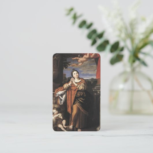 祈りの言葉はローマ1の| St.アグネスを梳きます 名刺 (スタンド正面)