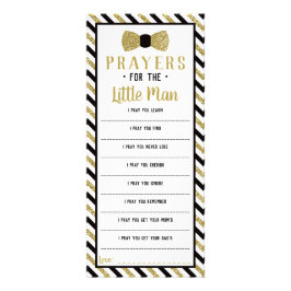 祈りの言葉は小さな男、黒、金ゴールドフェイク ラックカード