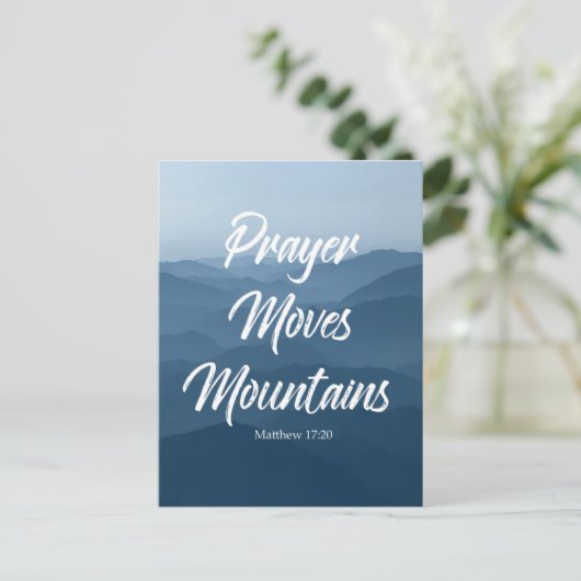 祈りの言葉は山はがきを移動 ポストカード (スタンド正面)