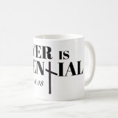 祈りの言葉は必須マグカップ コーヒーマグカップ (正面右)