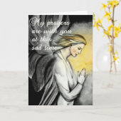 祈りの言葉は悲しい時に… カード (黄色い花)