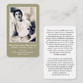 祈りの言葉は聖者|賛美されたAlexandrina 1を梳きます 名刺 (正面/裏面)