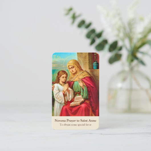 祈りの言葉は|のNovenaの祈りの言葉セントアンナ1を梳きます 名刺 (スタンド正面)