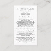 祈りの言葉は| Stテレーズを梳きます 名刺 (裏面)