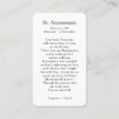 祈りの言葉は| St.アナスタシアを梳きます 名刺 (裏面)