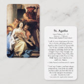 祈りの言葉は| St Agatha 1を梳きます 名刺 (正面/裏面)