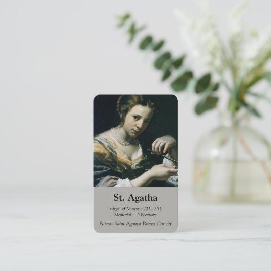 祈りの言葉は| St Agatha 2を梳きます 名刺 (スタンド正面)