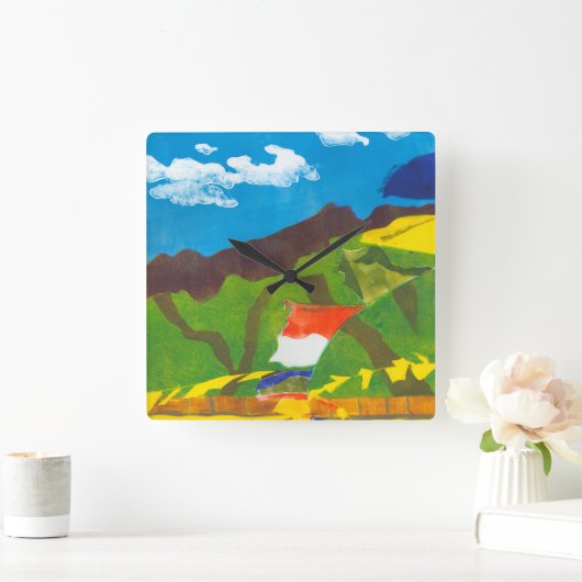 祈りの言葉はIIに印を付けます スクエア壁時計 (ホーム)