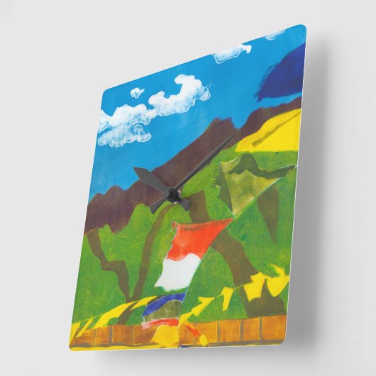 祈りの言葉はIIに印を付けます スクエア壁時計 (傾斜)