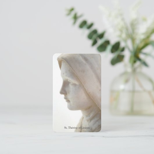祈りの言葉はLisieuxの| St. Thérèseを梳きます 名刺 (スタンド正面)