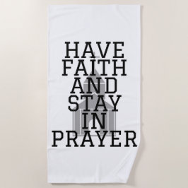 祈りの言葉を信じるはっきりした ビーチタオル