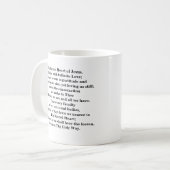 祈りの言葉を持つイエス・キリストの神聖なハート コーヒーマグカップ (正面左)