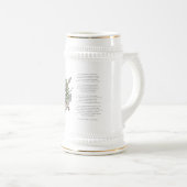 祈りの言葉を持つSt. Philomenaステイン ビールジョッキ (正面右)