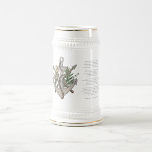 祈りの言葉を持つSt. Philomenaステイン ビールジョッキ