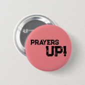 祈りの言葉アップボタン桃 缶バッジ (正面&裏面)