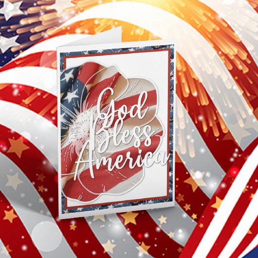 祈りの言葉アメリカ合衆国国旗の赤白青 カード
