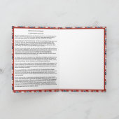 祈りの言葉アメリカ合衆国国旗の赤白青 カード (内部)