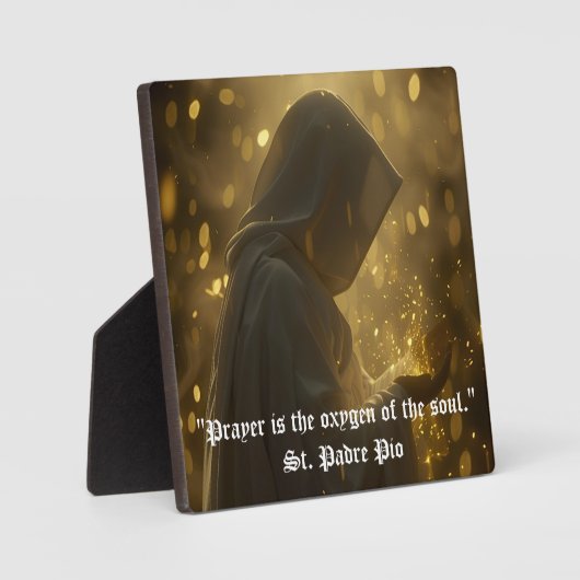 祈りの言葉イズテーブルトッププラークとイーゼル フォトプラーク (正面)