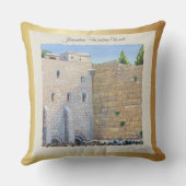 祈りの言葉ウェスタンウォールホテルエルサレムオールドシティアート クッション (裏面)