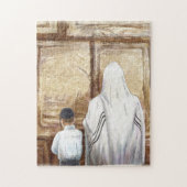 祈りの言葉ウエスタンウォールエルサレムオールドシティイスラエルジグス ジグソーパズル (縦)