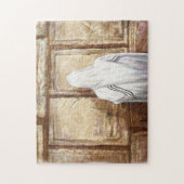 祈りの言葉ウエスタンウォールエルサレム旧市街イスラエル ジグソーパズル (縦)