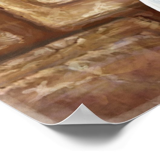 祈りの言葉ウエスタンウォールエルサレム旧市街イスラエル ポスター (角)