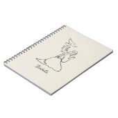 祈りの言葉ウォリアーデザインカスタマイズと名前 ノートブック (左側)