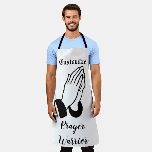 祈りの言葉ウォー祈ラーズサンダー_コーブ エプロン (着用した状態)