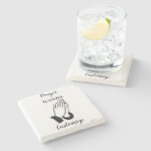 祈りの言葉ウォー祈ラーズサンダー_コーブ ストーンコースター (横)