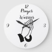 祈りの言葉ウォー祈ラーズサンダー_コーブ ラージ壁時計 (正面)