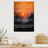 祈りの言葉オレンジ色の歩道のポスター ポスター (キッチン)