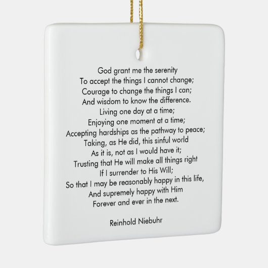祈りの言葉カスタムソング引用文文字エレガント両面 セラミックオーナメント (右)