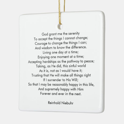 祈りの言葉カスタムソング引用文文字エレガント両面 セラミックオーナメント (左)
