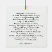 祈りの言葉カスタムソング引用文文字エレガント両面 セラミックオーナメント (裏面)