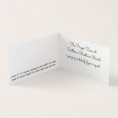 祈りの言葉カスタムチーム折り畳み名刺 名刺 (内部)
