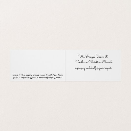 祈りの言葉カスタムチーム折り畳み名刺 名刺 (内部フラット)