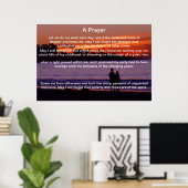 祈りの言葉カップルのシルエットポスター ポスター (ホームオフィス)