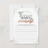 祈りの言葉カードのベビー 招待状 (正面)
