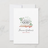 祈りの言葉カードのベビー 招待状 (裏面)