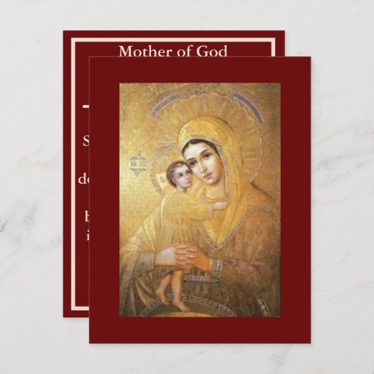 祈りの言葉カードの失ったシーカー 招待状 (正面/裏面)