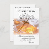 祈りの言葉カード名の最初の並び替え記念日クロス サンキューカード (正面/裏面)