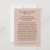 祈りの言葉カード名の最初の調整記念日ホスト サンキューカード (裏面)