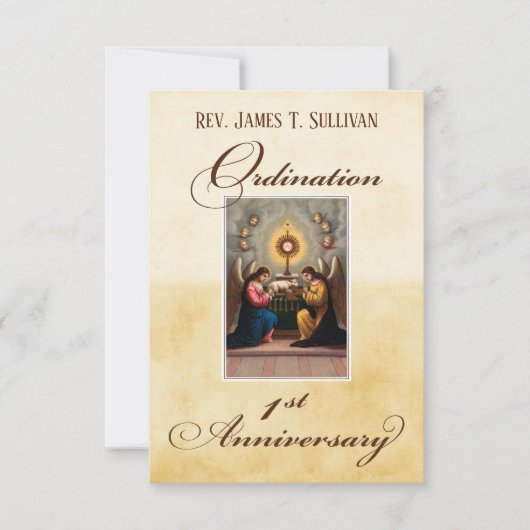 祈りの言葉カード名第1回コーディネーション記念日の祭壇 サンキューカード (正面)