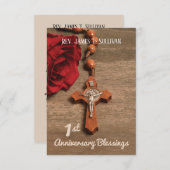 祈りの言葉カード名第1回コーディネーション記念日バラ サンキューカード (正面/裏面)