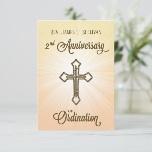 祈りの言葉カード名第2回叙事記念日クロス サンキューカード (スタンド正面)