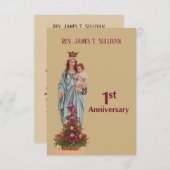 祈りの言葉カード名1周年記念メアリー サンキューカード (正面/裏面)